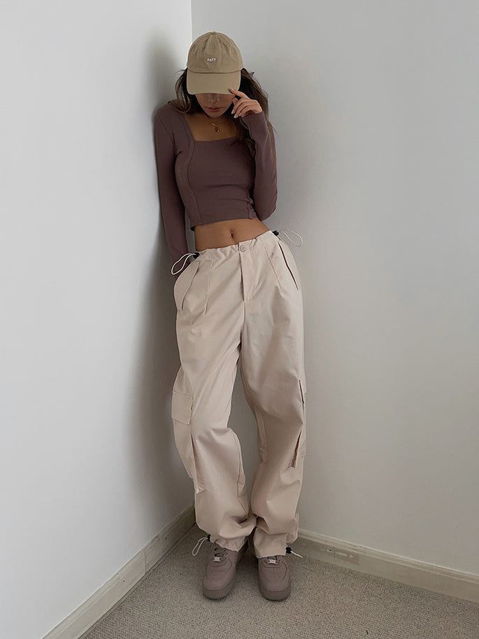 Retro Street High Street Three-dimensional Pants