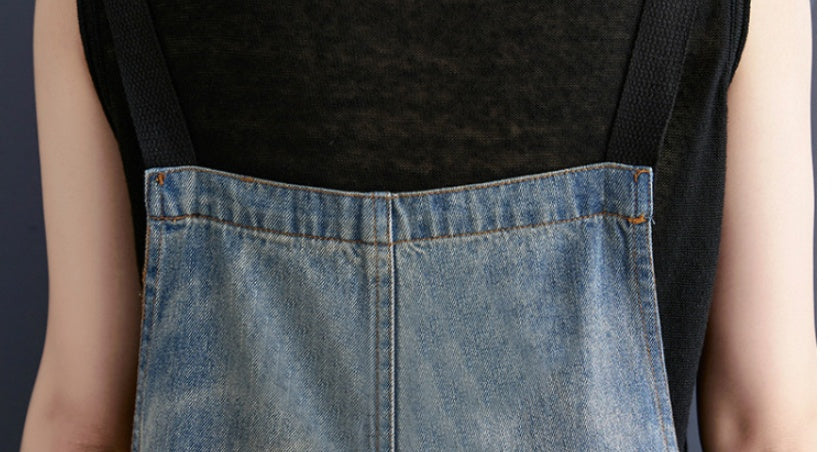 Baggy Wide Jean Suspenders