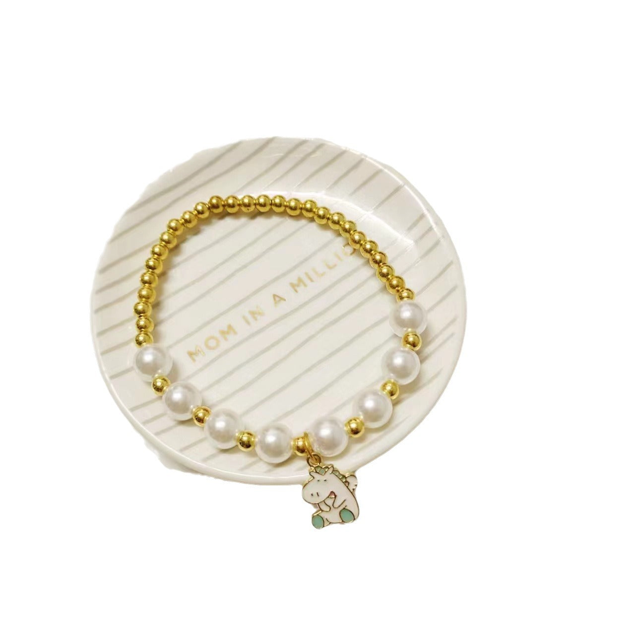 Beaded Elk Pendant Bracelet