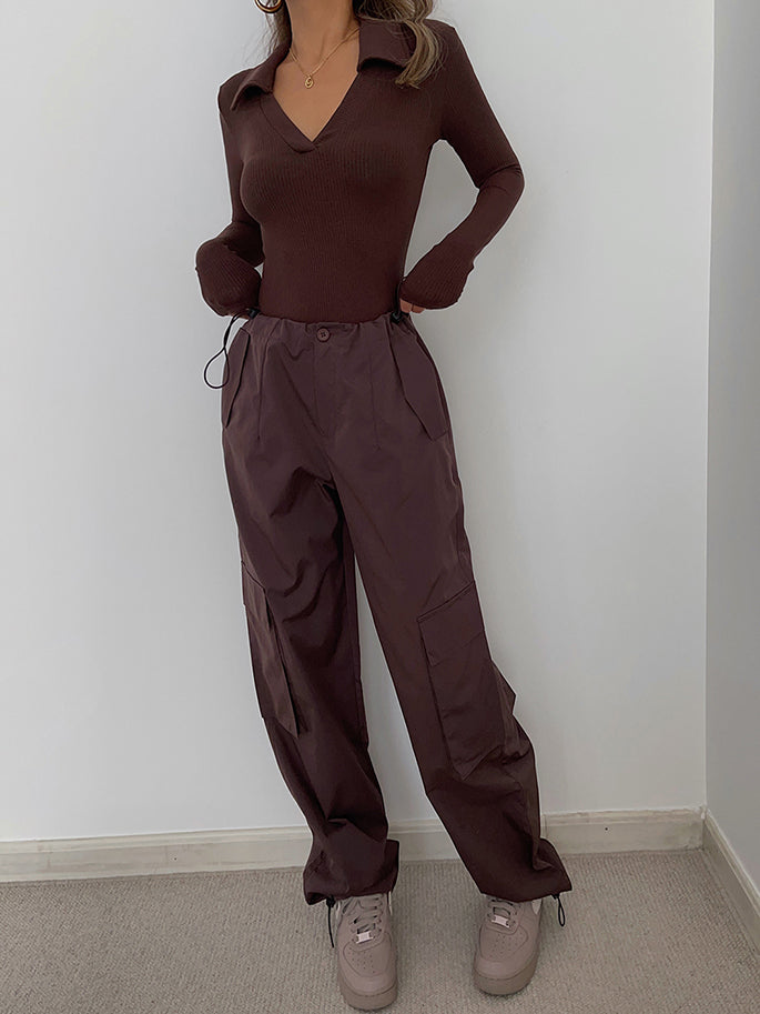 Retro Street High Street Three-dimensional Pants