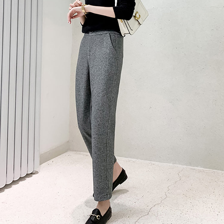 Woollen Straight Leg Suit Harlan High Waisted Pants