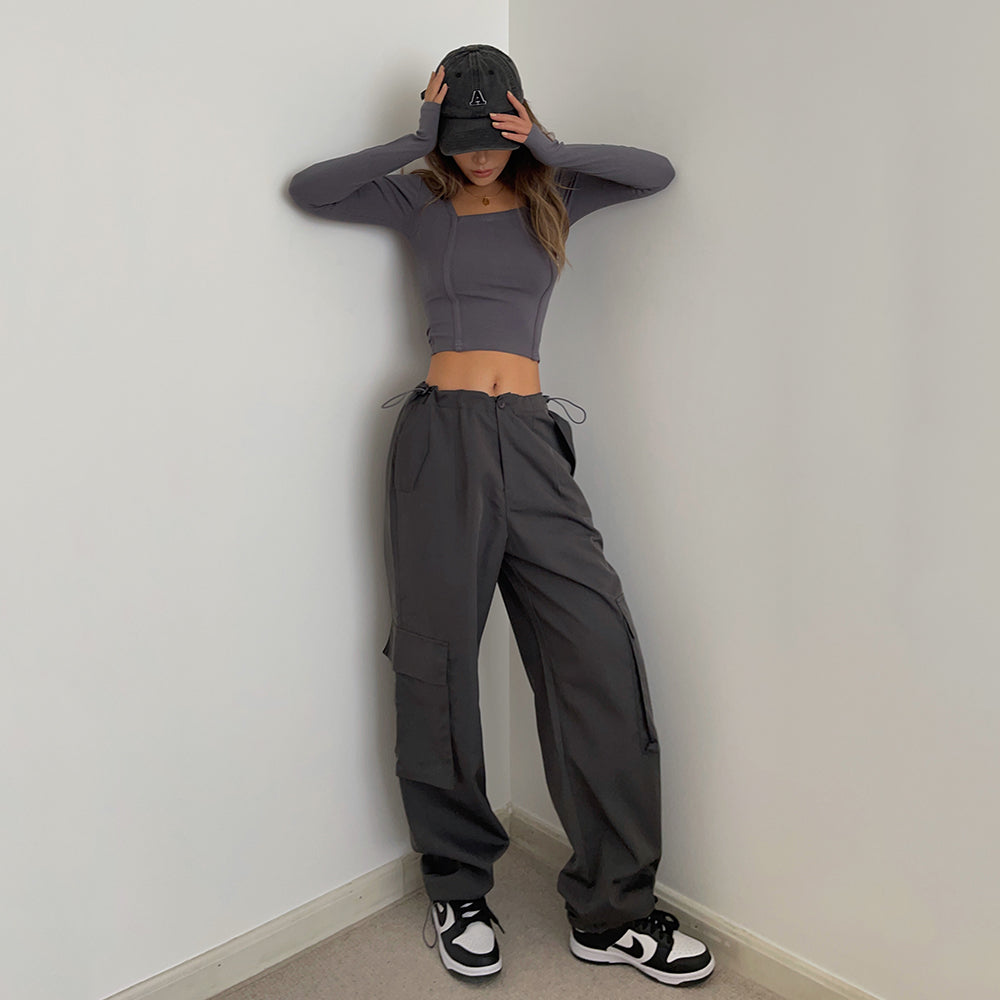 Retro Street High Street Three-dimensional Trousers With Sense